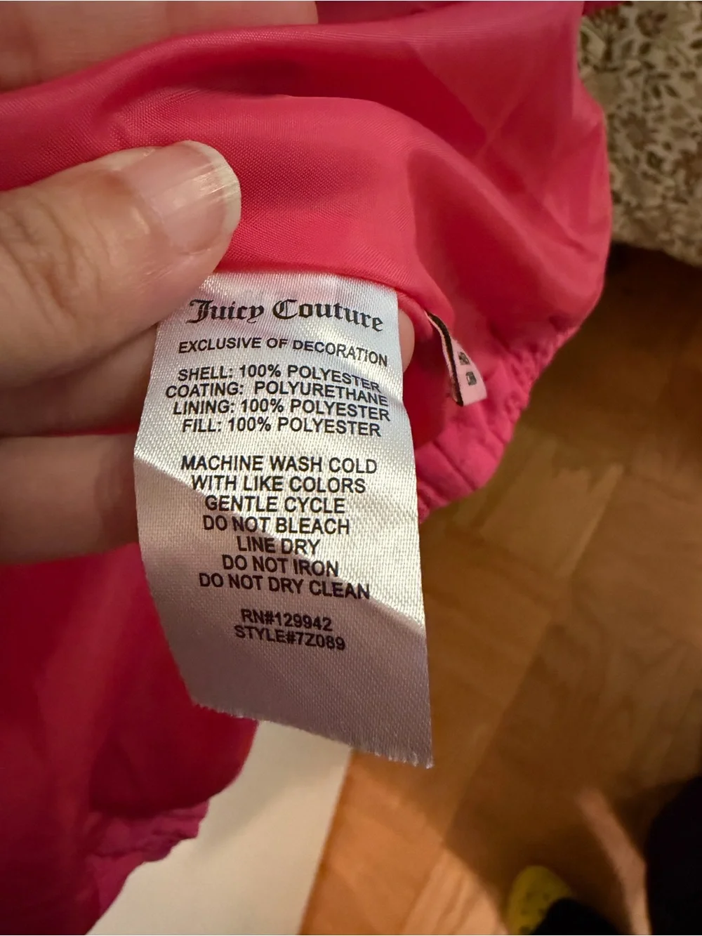 Juicy Couture Girls M 10/12 Hot Pink Quilted Puffer Jacket Y2K